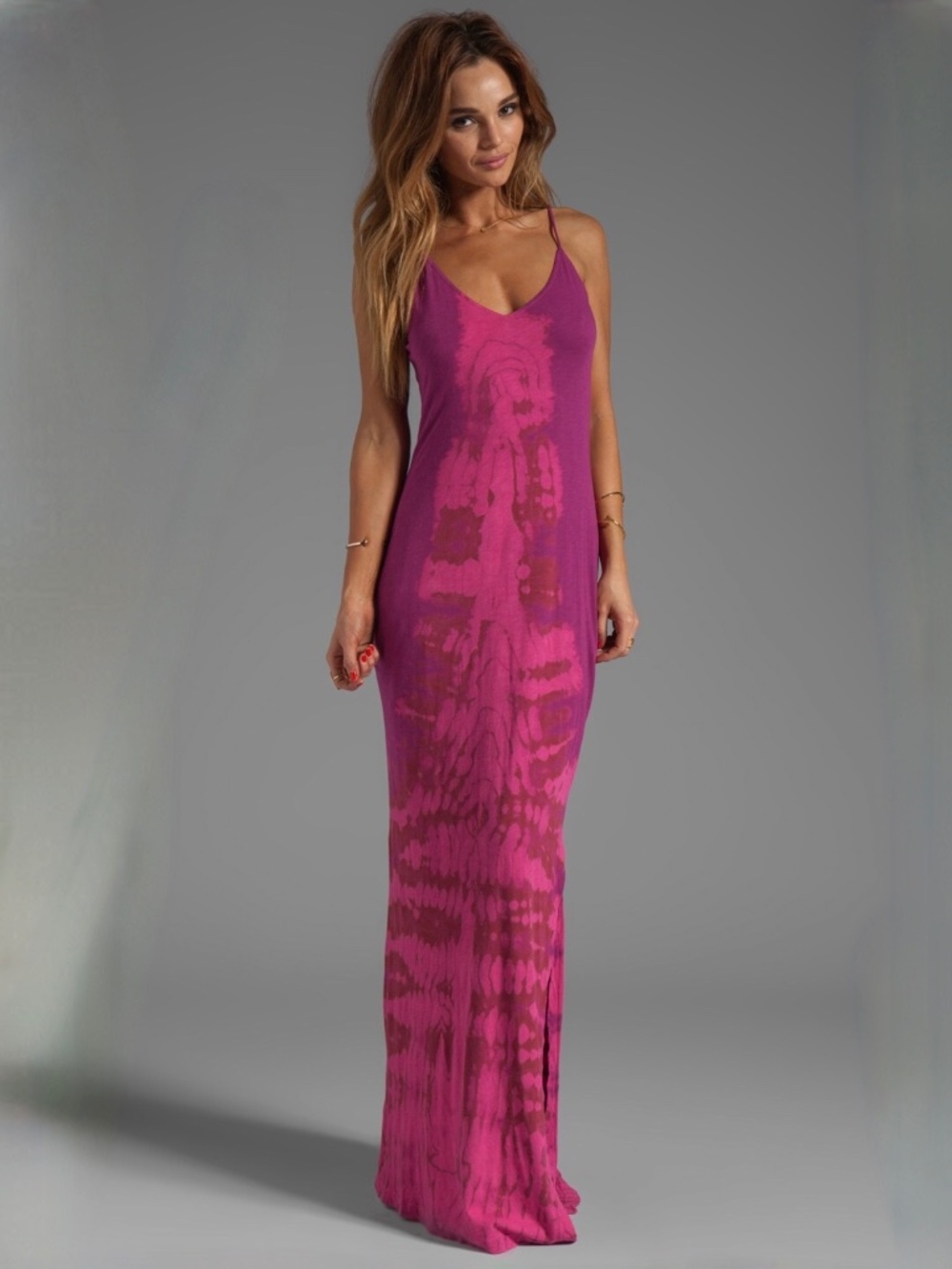 WOODLEIGH Sadie tank maxi dress in sangria -size small
